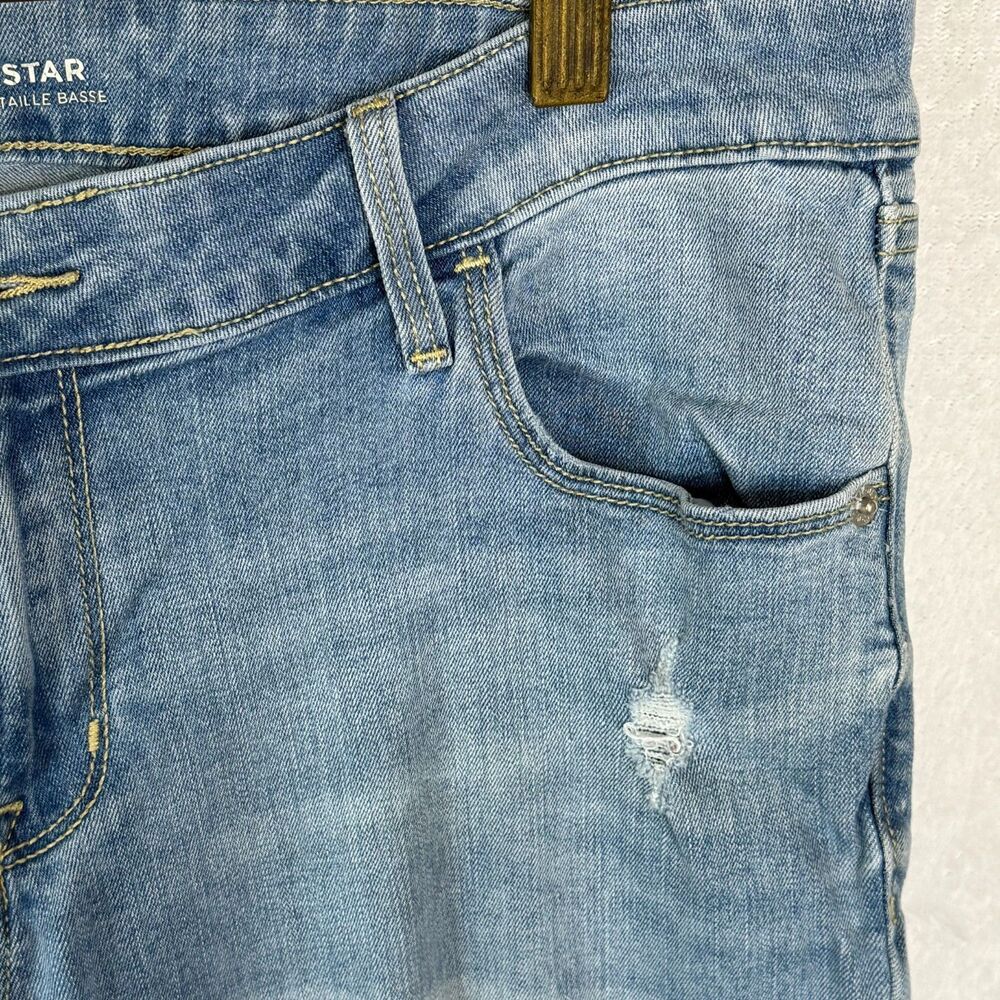 Old Navy The Rock Star Jeans Sz 14 Women's Light‎ Wash Low Rise Denim Distressed - Picture 6 of 16